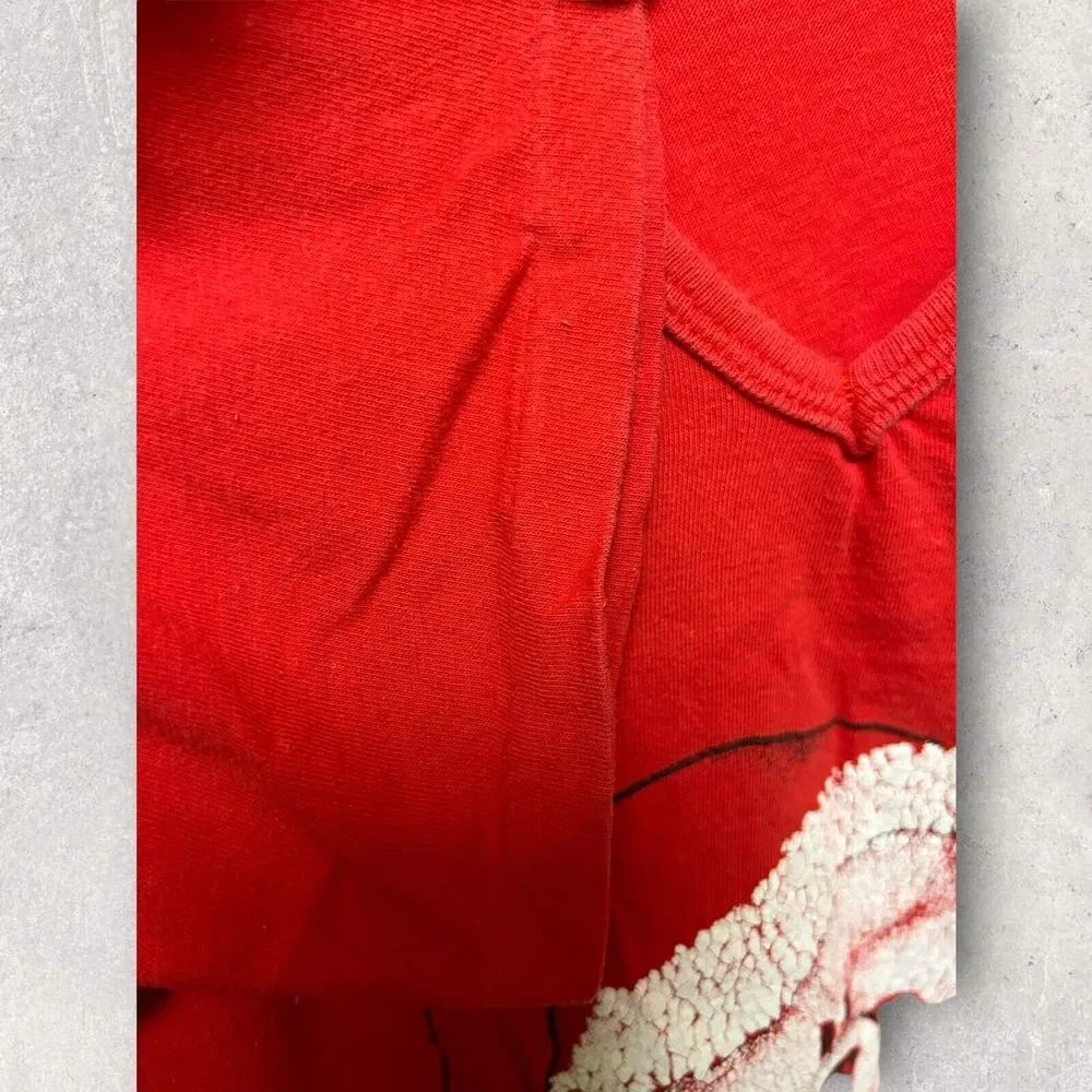 1986 Bearly Christmas‎ Women's Night Gown T Shirt Red Size XL